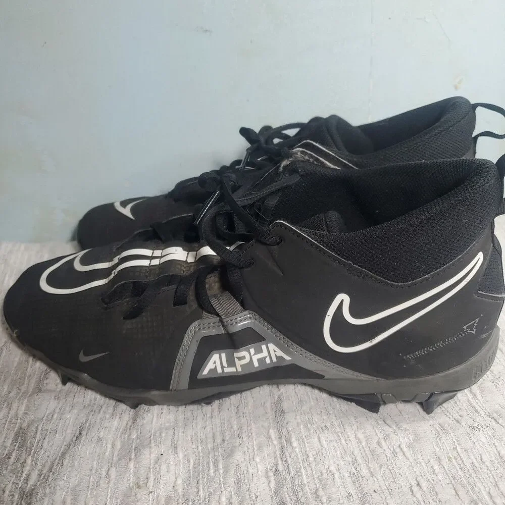 Nike Fast Flex‎ Alpha Mens Football Cleats Sz 11 Black White CV0582-010
